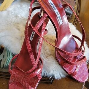 Manolo Blahnik Strappy Leather Sandal
